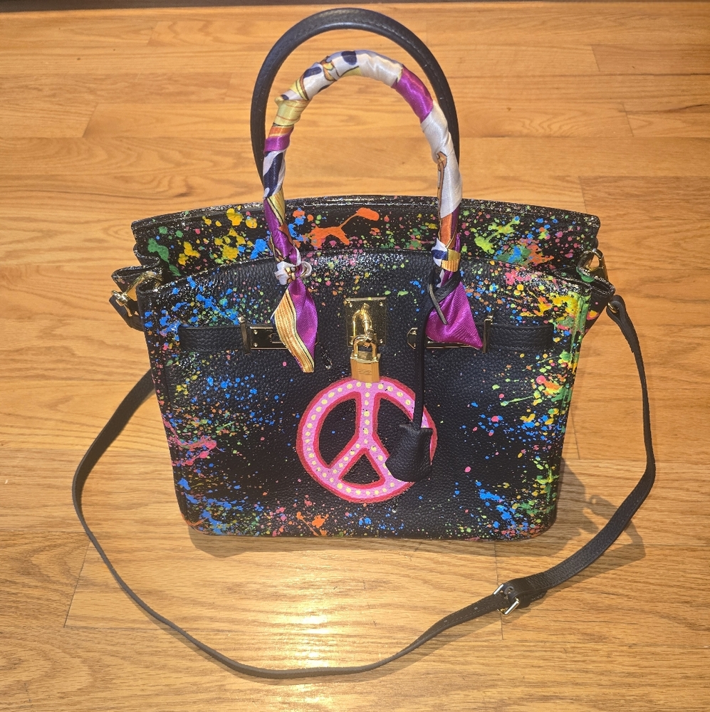 Anca Barbu Colorful Splatter Handbag